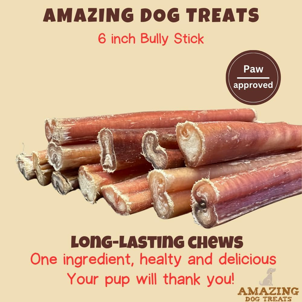  Bully Stick Dog Chews  